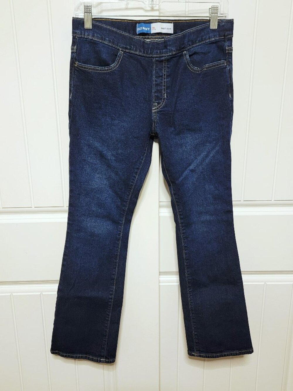 Old Navy Girls Size XL 14/16 Bootcut Pull-On Jeans Dark Blue NWOT
